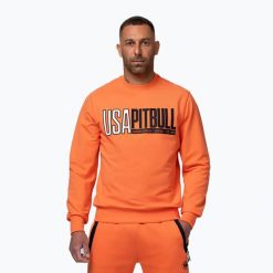 Bluza męska Pitbull USA Crewneck Sweatshirt. Brązowe bluzy bez kaptura męskie PITBULL, m, z bawełny. Za 199.99 zł.