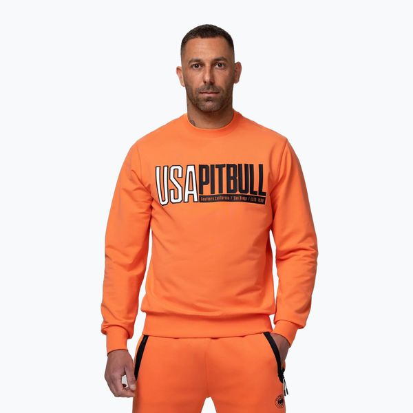 Bluza męska Pitbull USA Crewneck Sweatshirt. Brązowe bluzy bez kaptura męskie PITBULL, m, z bawełny. Za 199.99 zł.
