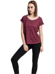 Urban Classics Koszulka w kolorze fioletowym rozmiar: S. Różowe t-shirty damskie Urban Classics, s, bez wzorów, z bawełny, bez kołnierzyka. Za 39.49 zł.