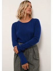 Just Cashmere Kaszmirowy sweter "Vivian" w kolorze granatowym rozmiar: M. Niebieskie swetry klasyczne damskie Just Cashmere, m, z kaszmiru, bez kołnierzyka. Za 400.45 zł.