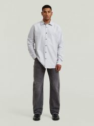 G-Star Koszula - Regular fit - w kolorze szarym rozmiar: L. Szare koszule męskie G-Star, l, bez wzorów, z bawełny, bez kołnierzyka, bez ramiączek. Za 164.95 zł.