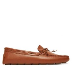 Mokasyny BOSS. Brązowe mokasyny damskie Boss. Za 489.99 zł.