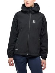 Haglöfs Kurtka przeciwdeszczowa "Kaise GTX" w kolorze czarnym rozmiar: XL. Czarne kurtki outdoor męskie Haglöfs, xl, bez wzorów, bez kaptura. Za 717.96 zł.