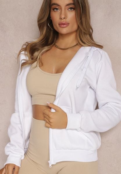 Biała Bluza z Kapturem Harasphei. Białe bluzy z kapturem damskie Renee, l, z jeansu. Za 54.99 zł.