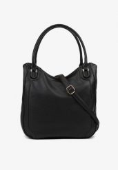 Czarna Torebka o Fasonie Shopper Haladria. Czarne shopper bag damskie Renee, bez wzorów, z jeansu, bez dodatków. Za 89.99 zł.