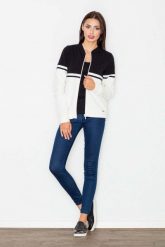 Czarna Bluza na Stójce z Kontrastowymi Pasami. Czarne bluzy bez kaptura damskie Figl, l, z bawełny. Za 219.00 zł.