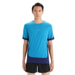 Koszulka Termoaktywna Męska Icebreaker ZoneKnit SS Tee. Niebieskie bielizna termoaktywna męska Icebreaker, m, bez wzorów. Za 169.99 zł.