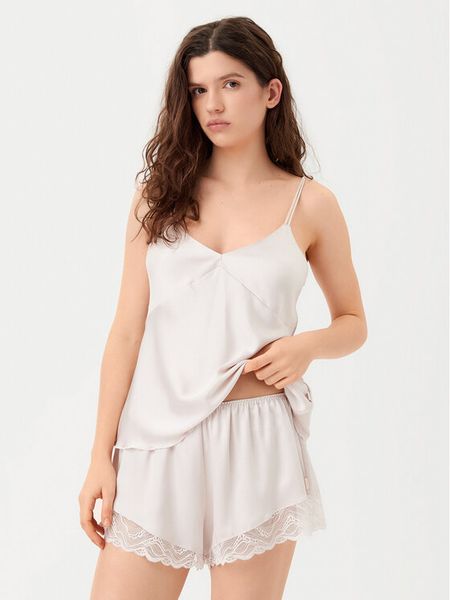 Calvin Klein Underwear Piżama 000QS7428E Różowy Regular Fit. Czerwone piżamy damskie Calvin Klein Underwear, l, bez wzorów, z syntetyku, bez ramiączek. Za 169.99 zł.