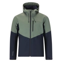 Kurtka wodoodporna Whistler Rodney. Niebieskie kurtki męskie WHISTLER, bez wzorów, z softshellu, sportowe, bez kaptura. Za 297.50 zł.