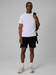 4F Spodenki dresowe męskie - czarne 3XL. Czarne szorty męskie 4f, na lato, bez wzorów, z dresówki, sportowe. Za 89.99 zł.