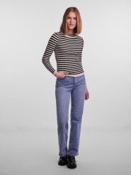 Pieces Sweter w kolorze beżowo-czarnym rozmiar: XL. Brązowe swetry klasyczne damskie Pieces, s, z wiskozy, bez kołnierzyka. Za 65.85 zł.