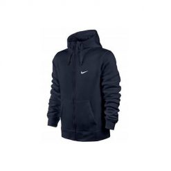 Bluza sportowa męska Nike Club. Czarne bluzy sportowe męskie Nike, bez wzorów, sportowe, bez kołnierzyka, bez ramiączek. Za 221.40 zł.