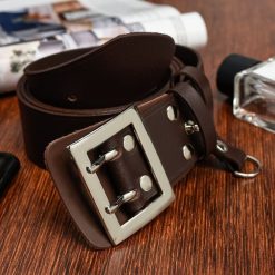 Pasek męski oficerski wojskowy solidny Beltimore W42 brązowy : Kolory - brązowy, beżowy, Rozmiar pasków - r.120-135 cm. Brązowe paski męskie bez wzorów, ze skóry, militarne. Za 67.90 zł.