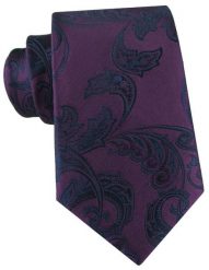 Fioletowy Krawat z Dużym Wzorem Kwiatowym - Alties. Fioletowe krawaty i muchy męskie Alties, bez wzorów, z tkaniny, eleganckie. Za 55.00 zł.