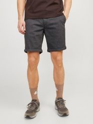 Jack & Jones Szorty "Fury" w kolorze antracytowym rozmiar: XL. Czarne szorty męskie Jack & Jones, z aplikacjami, ze skóry. Za 96.83 zł.