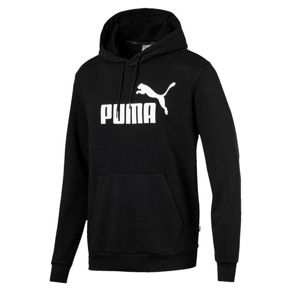Bluza sportowa męska Puma Ess Hoody TR Big Logo. Czarne bluzy sportowe męskie Puma, na lato, bez wzorów, sportowe, bez kołnierzyka, bez ramiączek. Za 233.75 zł.
