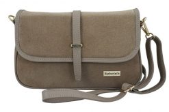 Zamszowa torebka damska Barberini's - Beżowa. Brązowe torebki klasyczne damskie Barberinis, bez wzorów, ze skóry, małe, zamszowe, bez dodatków. Za 242.99 zł.