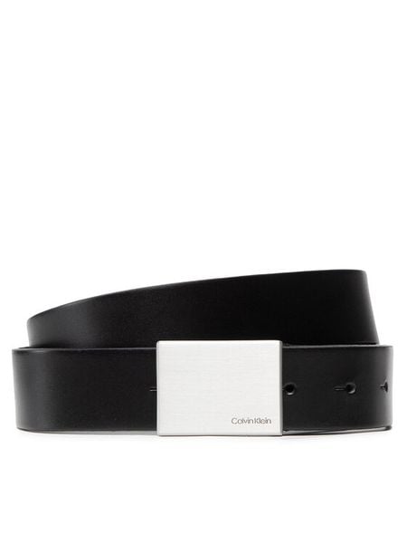 Calvin Klein Pasek Męski Formal Plaque Belt 3.5cm K50K504309 Czarny. Czarne paski męskie CALVIN KLEIN, bez wzorów, ze skóry. Za 189.99 zł.