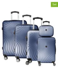 Geographical Norway 5-częściowy zestaw "Sunlighteo" w kolorze granatowym rozmiar: onesize. Niebieskie walizki Geographical Norway, bez wzorów, z materiału. Za 565.99 zł.