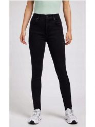 Lee Dżinsy - Slim fit - w kolorze czarnym rozmiar: W32/L33. Czarne jeansy damskie Lee, z podwyższonym stanem. Za 153.71 zł.