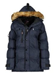 Canadian Peak Kurtka zimowa "Bukka" w kolorze granatowym rozmiar: XXL. Niebieskie kurtki damskie Canadian Peak, na zimę, xxl, z aplikacjami, z puchu, bez kaptura. Za 216.73 zł.