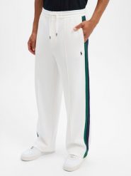 Polo Ralph Lauren spodnie do biegania Mężczyźni biały, XXL. Białe spodnie materiałowe męskie Polo Ralph Lauren, bez wzorów, z bawełny, eleganckie. Za 769.95 zł.