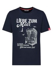 Eight2Nine Koszulka w kolorze granatowym rozmiar: XL. Niebieskie bluzki damskie Eight2Nine, xl, bez wzorów, z bawełny, bez kołnierzyka, bez ramiączek. Za 43.99 zł.