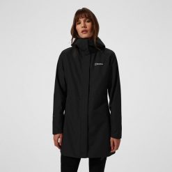 Parka przeciwdeszczowa damska Berghaus Omeara Long Shell Jacket. Czarne kurtki przeciwdeszczowe damskie Berghaus, s, bez wzorów. Za 714.99 zł.