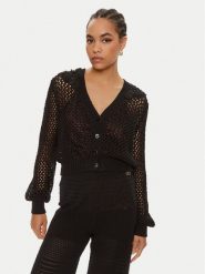 TWINSET Kardigan 241TT3122 Czarny Regular Fit. Czarne kardigany damskie Twinset, xxl, bez wzorów, z bawełny. Za 689.99 zł.