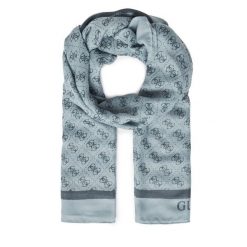 Szal Guess. Niebieskie szaliki i kominy damskie Guess, z aplikacjami. Za 199.99 zł.