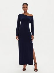 NORMA KAMALI Sukienka koktajlowa KK2243PLE35951 Granatowy Slim Fit. Niebieskie sukienki damskie NORMA KAMALI, l, bez wzorów, z syntetyku, wizytowe, bez kołnierzyka, bez ramiączek. Za 719.99 zł.