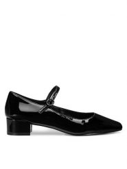 Sergio Bardi Czółenka WYL4033-1Z-SB Czarny. Czarne czółenka damskie Sergio Bardi, bez wzorów, z lakierowanej skóry, bez obcasa. Za 149.99 zł.