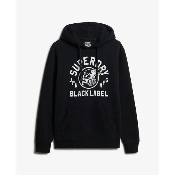 Bluza z kapturem Superdry Label. Czarne bluzy z kapturem męskie Superdry., l. Za 382.40 zł.