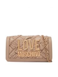 LOVE MOSCHINO Torebka JC5603PP1PL1010A Beżowy. Brązowe torebki klasyczne damskie Love Moschino, bez wzorów, ze skóry, wizytowe, bez kołnierzyka, bez ramiączek. Za 699.99 zł.