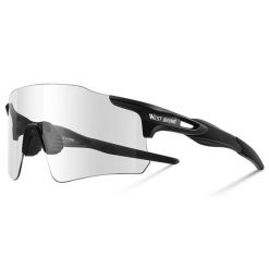 Lekkie okulary rowerowe fotochromowe z poliwęglanu. Czarne okulary przeciwsłoneczne męskie WEST BIKING, z gumy. Za 151.96 zł.