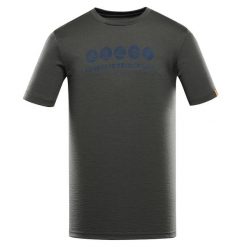 Koszulka męska z wełną merino Alpine Pro Woolen 3. Zielone t-shirty sportowe męskie Alpine Pro, l, z materiału, bez ramiączek, do biegania. Za 279.00 zł.