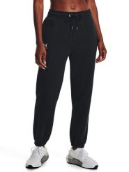 Under Armour Spodnie dresowe Essential Fleece Joggers 1373034 Czarny Regular Fit. Czarne spodnie dresowe damskie Under Armour, m, bez wzorów, z bawełny. Za 129.99 zł.