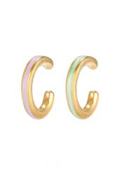 Elli Damska nausznica zestaw Basic Minimal Black z emalią w srebrze próby 925 Sterling Silver Kolczyki 1 ct Damski. Czarne kolczyki damskie Elli, srebrne. Za 241.39 zł.