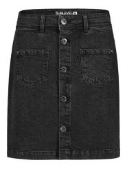 Sublevel Spódnica dżinsowa w kolorze czarnym rozmiar: S. Czarne spódniczki damskie Sublevel, s, z aplikacjami, z bawełny, mini. Za 69.75 zł.