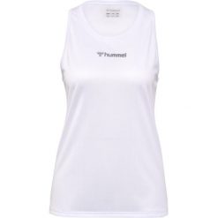 Damski tank top Hummel. Białe topy damskie HUMMEL, bez wzorów, z materiału, bez kołnierzyka. Za 100.00 zł.