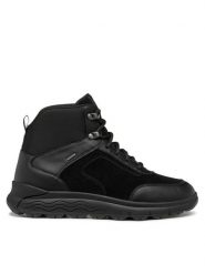 Geox Trapery D Spherica 4X4 B Abx D4626B 08522 C9999 Czarny. Czarne trapery damskie Geox, ze skóry, bez obcasa. Za 419.99 zł.