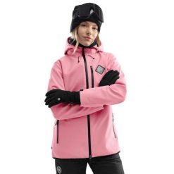 Kurtka snowboardowa damska W2-W Lollipop. Czerwone kurtki narciarskie i snowboardowe damskie SIROKO, xs, bez wzorów, z softshellu, bez kaptura, narciarskie. W wyprzedaży za 379.00 zł.