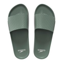 Klapki basenowe antypoślizgowe męskie Speedo Slide Entry. Zielone klapki i japonki męskie Speedo, z materiału. Za 59.99 zł.