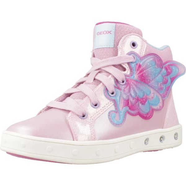 Buty GEOX J SKYLIN GIRL Rose. Czerwone obuwie treningowe damskie Geox, na fitness i siłownię. Za 355.55 zł.
