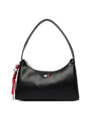 Tommy Jeans Torebka Tjw City Charm Shoulder Bag AW0AW18458 Czarny. Czarne torebki klasyczne damskie Tommy Jeans, bez wzorów, z jeansu, bez dodatków. Za 409.99 zł.