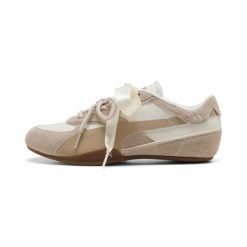 Buty sportowe damskie Puma Bella Mina. Brązowe buty sportowe na co dzień damskie Puma, bez wzorów, z materiału. Za 388.50 zł.