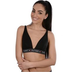 Tommy Hilfiger Biustonosz panie Triangle Bralette Black UW0UW00555-990 (rozmiar S). Czarne biustonosze Tommy Hilfiger, bez wzorów. W wyprzedaży za 157.00 zł.