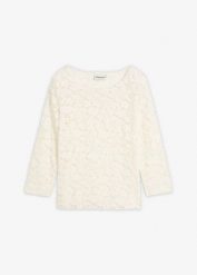 Taliowana bluzka z koronki. Białe bluzki damskie bonprix, bez wzorów, z koronki, eleganckie, bez kołnierzyka, bez ramiączek. Za 79.99 zł.