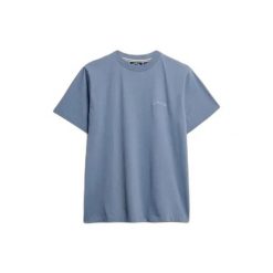 T-shirt luźny damski Superdry Essential Logo. Niebieskie t-shirty damskie Superdry., s, bez wzorów, prążkowane, bez kołnierzyka. Za 133.15 zł.