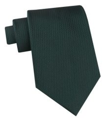 Jedwabny Krawat Męski - His Story - Jednokolorowy, Zieleń Butelkowa. Zielone krawaty i muchy męskie His Story, bez wzorów, z jedwabiu, eleganckie. Za 115.00 zł.